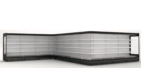 Corner-Combined Vertical Open Chiller; Manufacturer with 20+ Years in producing Refrigeration Equipment, Quality Guaranteed.